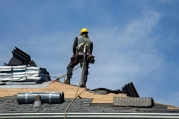 Professional Gutter Installation technician working in Hope, AR